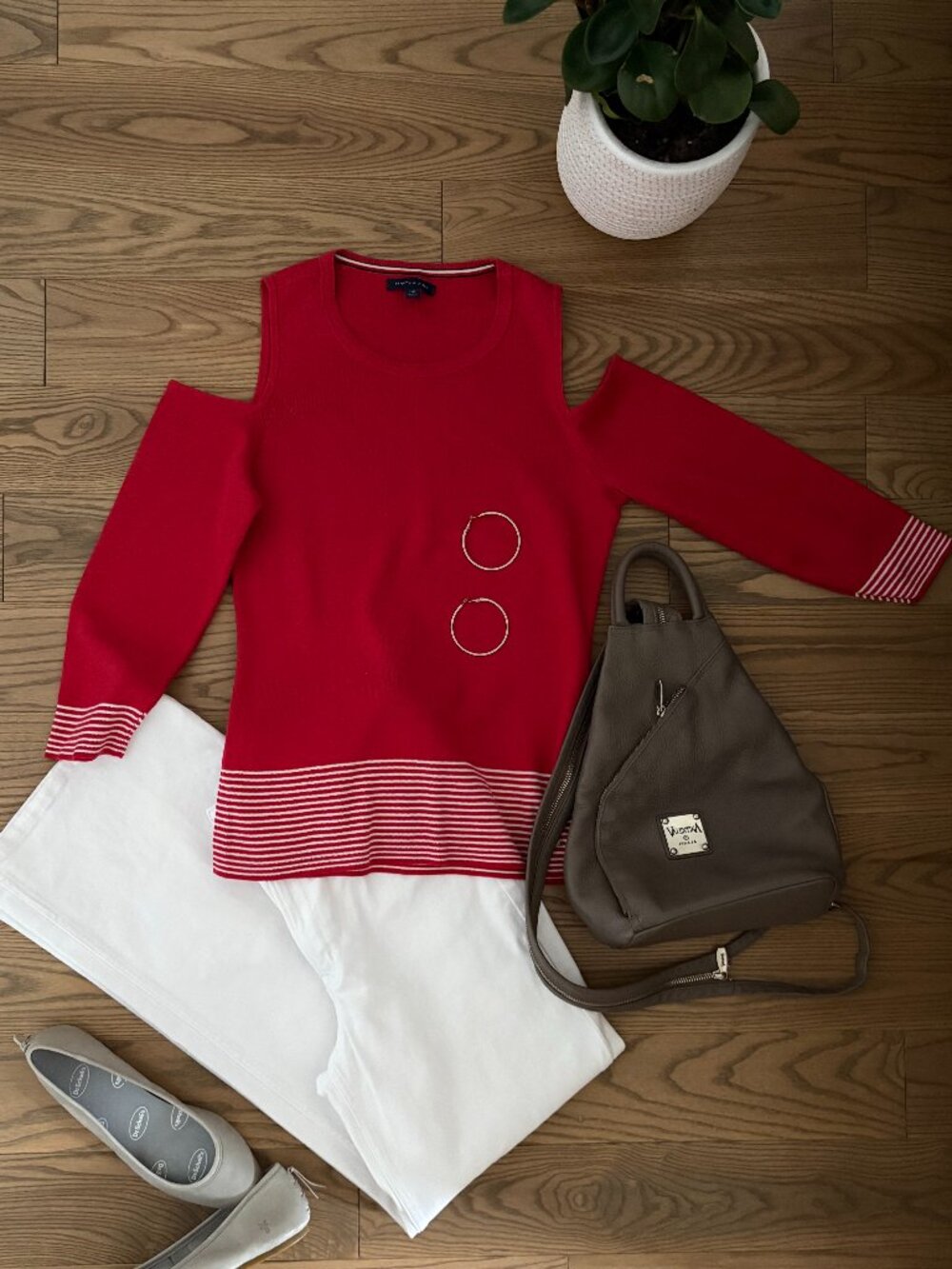 TOMMY HILFIGER 100% Cotton Sweater in Red, NWOT